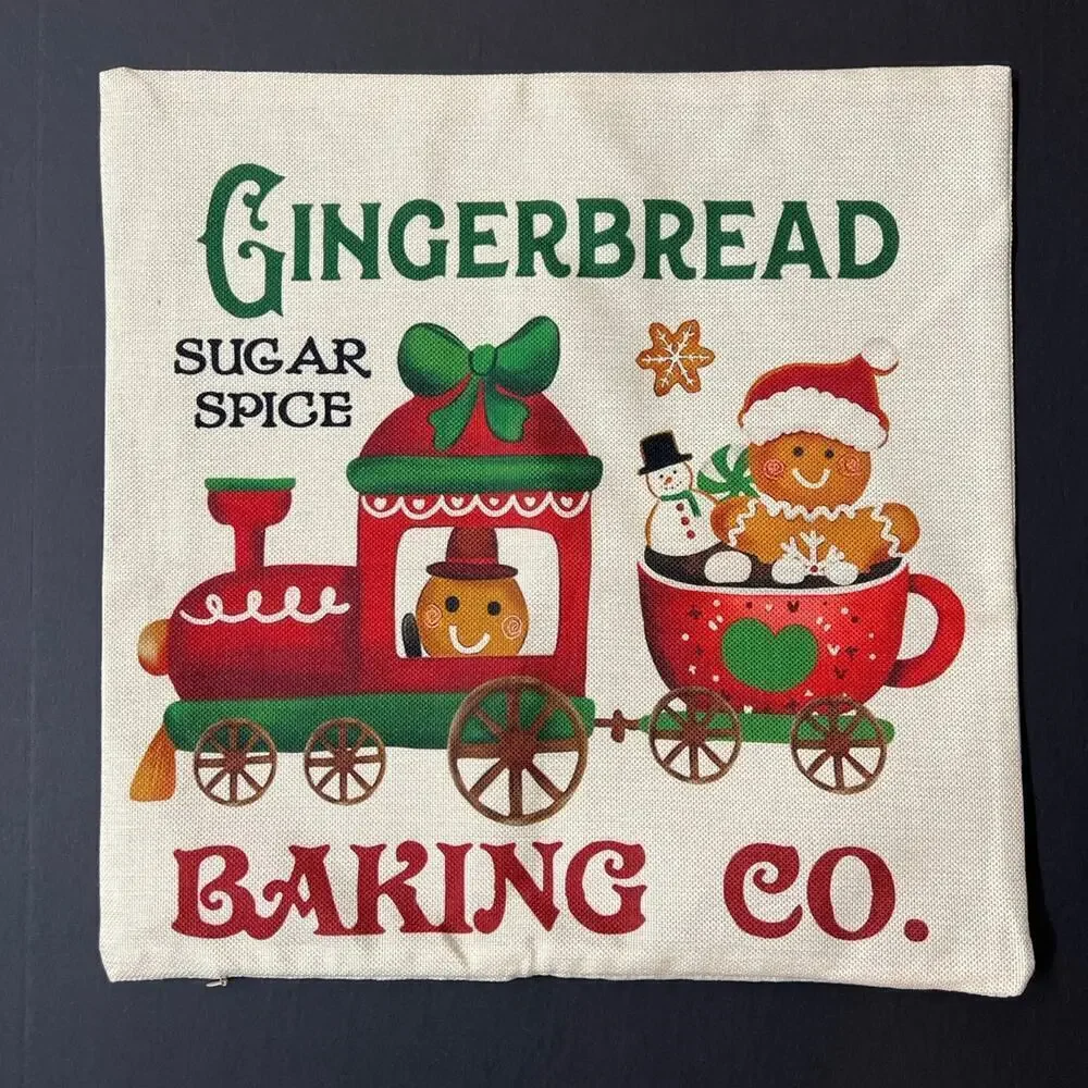 Gingerbread Sugar & Spice Baking Co. Pillow Cover 18